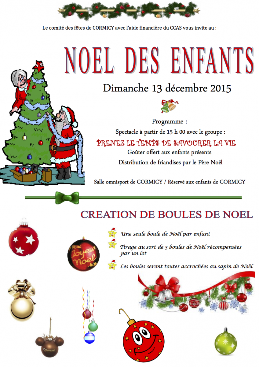 Noël des enfants  Cormicy  Communauté de Communes du Nord Champenois